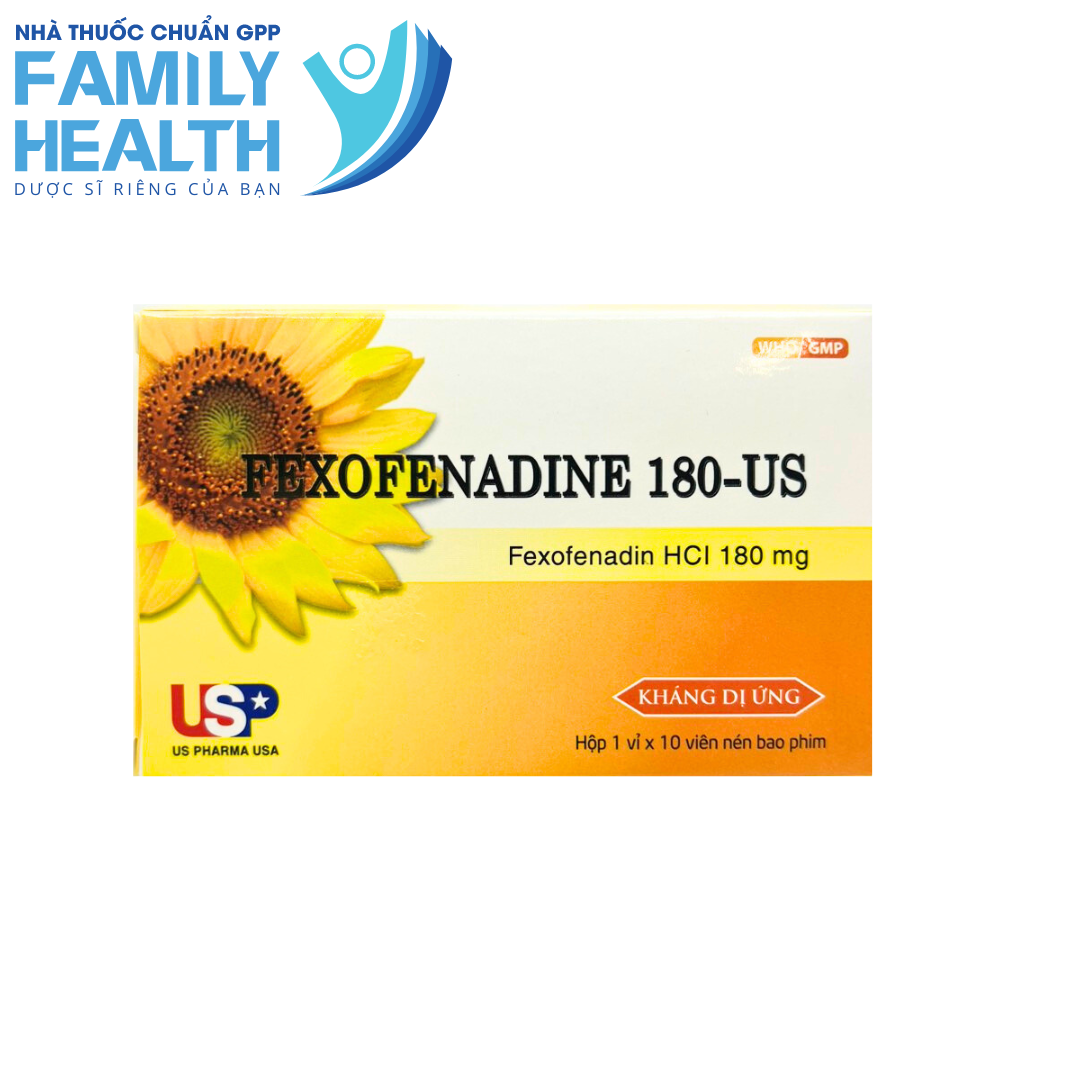 Thuốc FEXOFENADINE 180 US