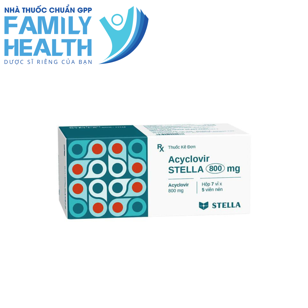 Thuốc Acyclovir STELLA 800 mg