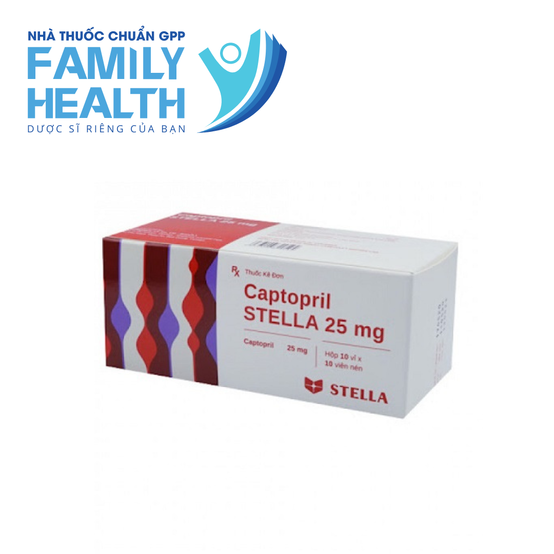 Thuốc Captopril stella 25 mg