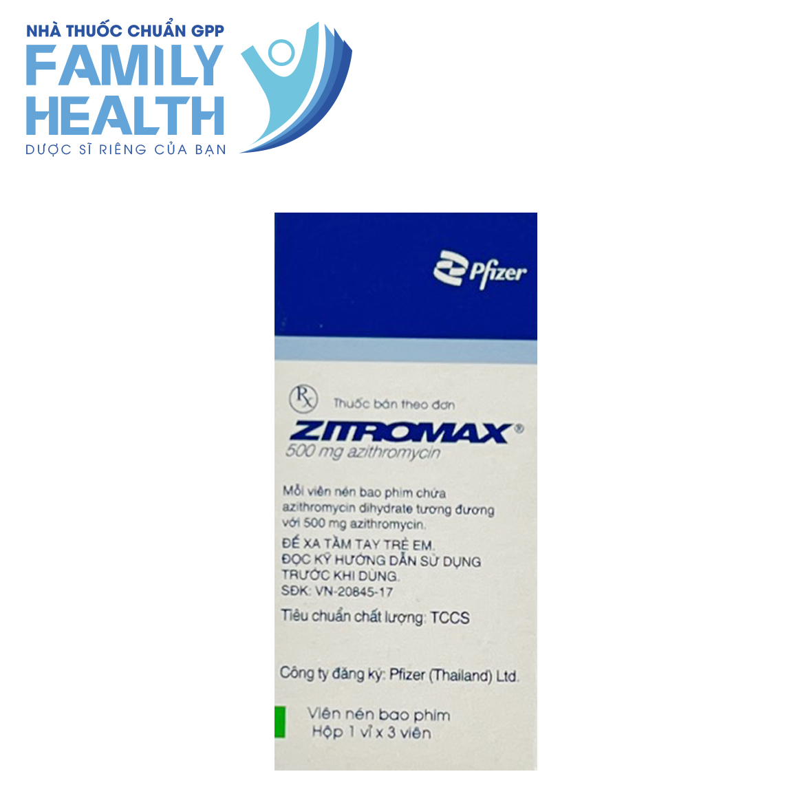 Thuốc Zitromax 500mg